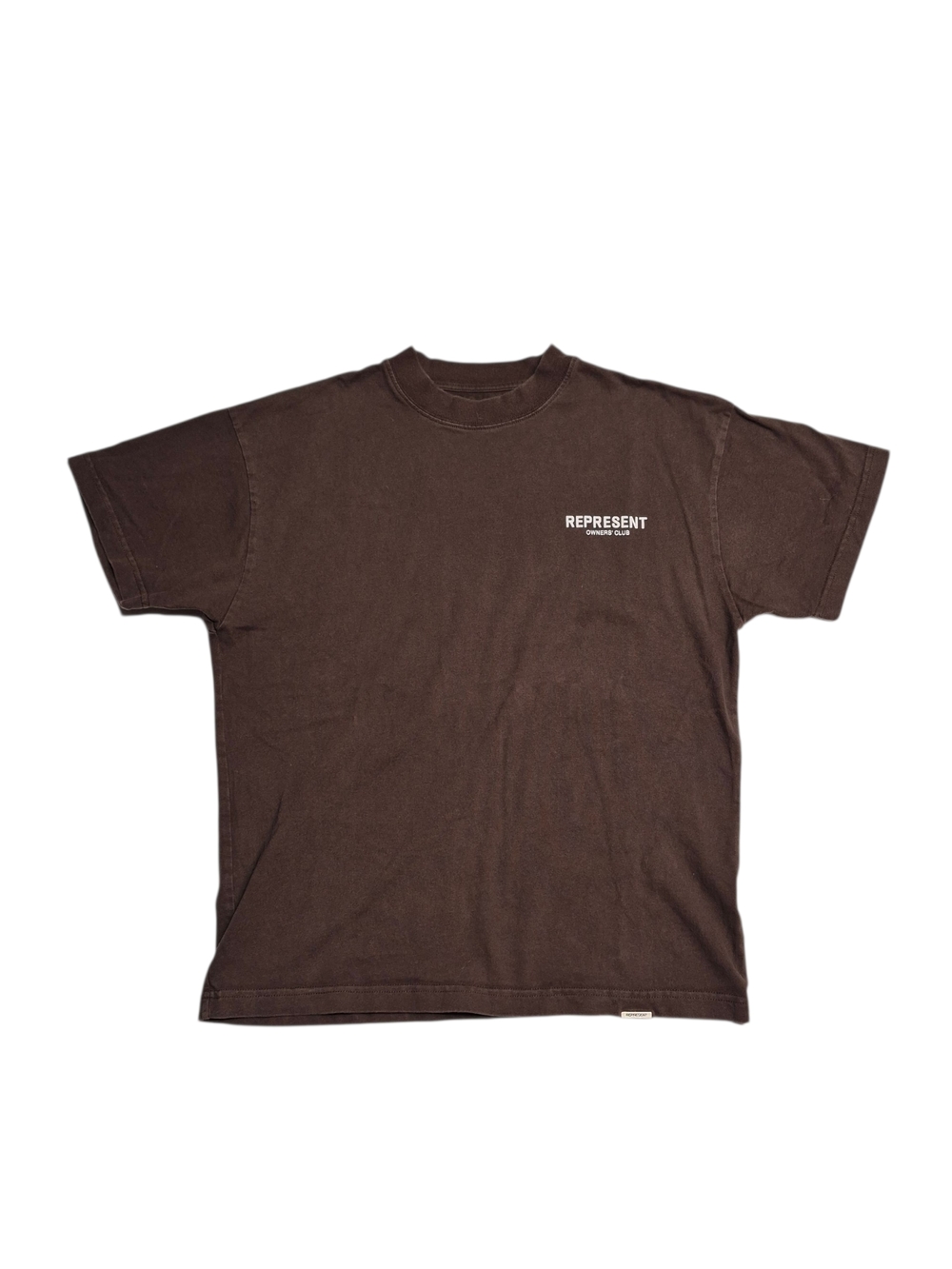 REPRESENT Crewneck Short‎ Sleeve Tee in Taupe Brown